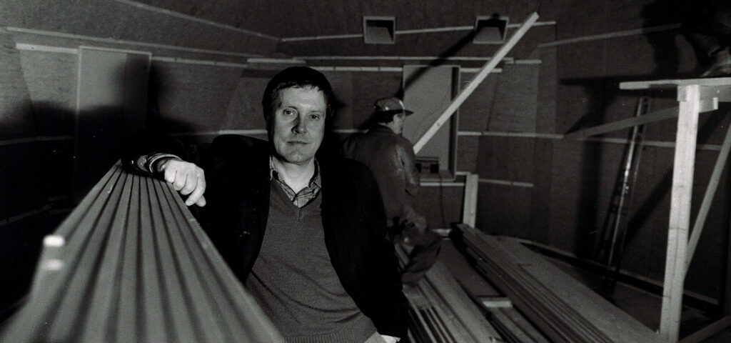 Svartvitt foto p&aring; Lars-Gunnar Bodin. Foto: Curt Lundberg