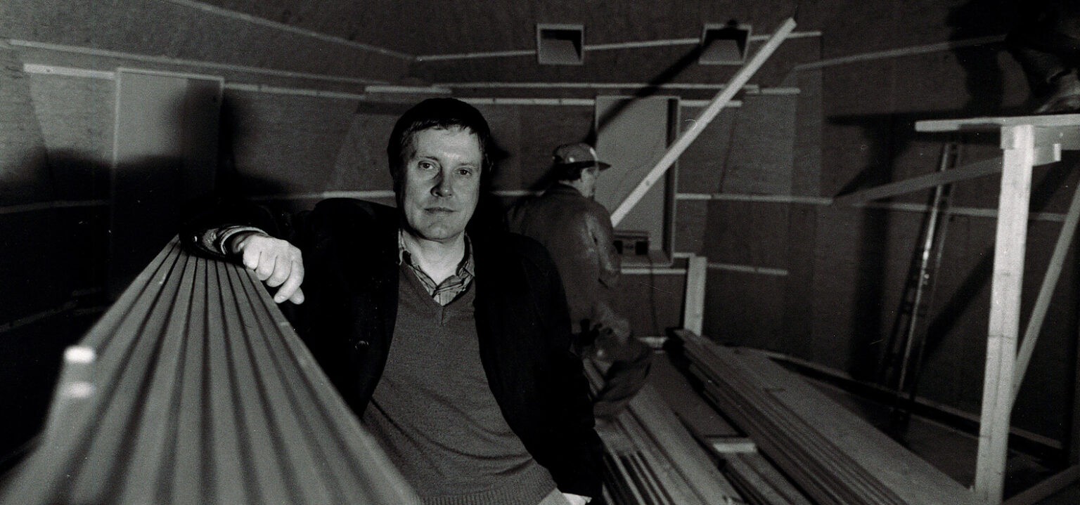 Svartvitt foto p&aring; Lars-Gunnar Bodin. Foto: Curt Lundberg